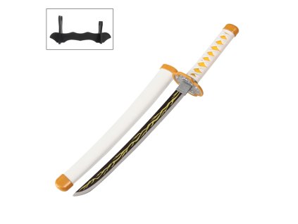 Malá nichirin katana "ZENITSU AGATSUMA TINY" se stojánkem