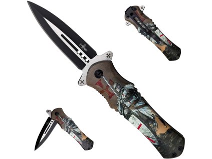 Zavírací templářský nůž "DEUS VULT" s klipem