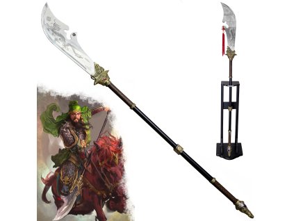 Čínská halapartna/naginata "KUAN TAO - FOR HONOR" honosně zdobená!