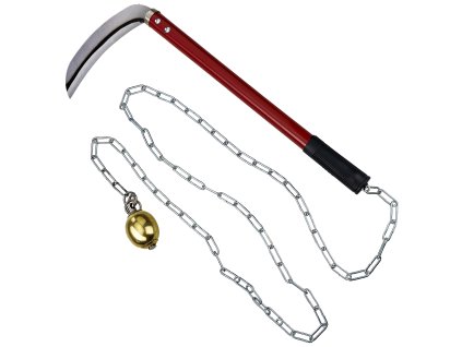 Japonský srp s řetězem "KUSARIGAMA RED" + Golden apple