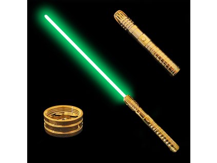 Světelný meč "BORN WITH THE FORCE" RGB - Dlouhá verze - Gold
