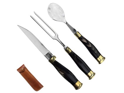 Honosný příbor "READY TO DINNER" s rohovinou!