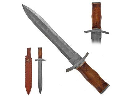 Damaškový Rambo nůž "BEAR CLAW" Bowie