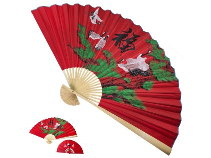 Velký čínský vějíř "MAJESTIC CRANE"