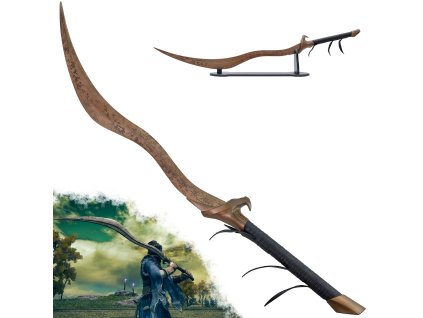 Ocelový meč "BLOODHOUND'S FANG" se stojánkem - Elden Ring