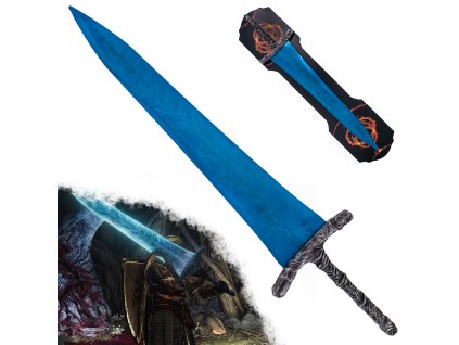 Celokovový meč "DARK MOON GREATSWORD" s plaketou - Elden Ring