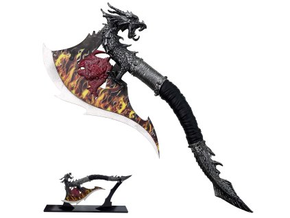 Dračí sekera "BORN IN FIRE" se stojánkem