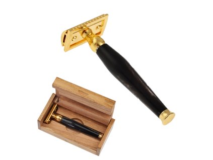 15879 5 holici strojek gold luxury s drevenym boxem