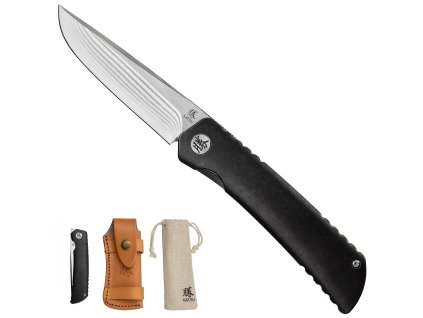 Zavírací nůž "HIKARI EDGE" s koženým pouzdrem