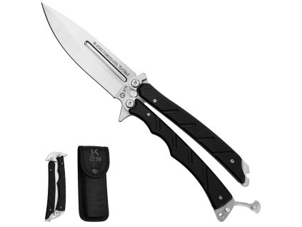 Masivní ostrý balisong "TACTICAL COMBAT" s pouzdrem