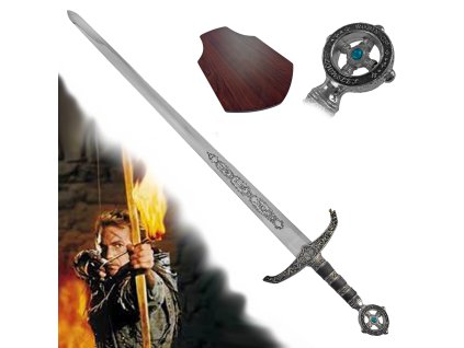 Honosný středověký meč "LOCKSLEY" s plaketou