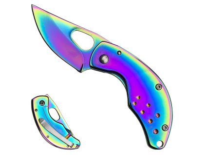 Zavírací mini nůž "OIL SPILL" s klipem