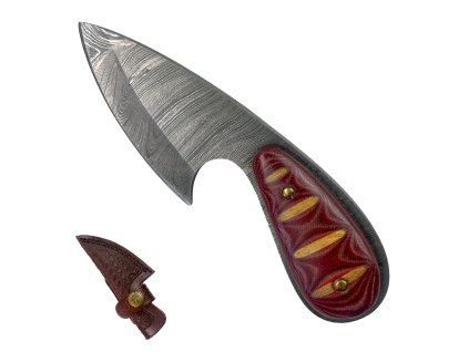 Malý damaškový nožík "TIGER FANG" s pouzdrem