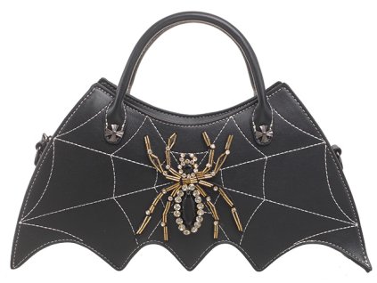 Čierna halloweenská pavúčia Glam kabelka - Bessie London
