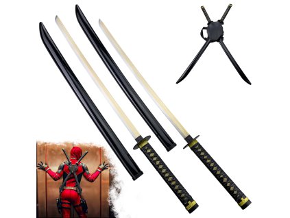 Deadpoolovy katany "ARTHUR & BEA" se zádovým závěsem - Marvel