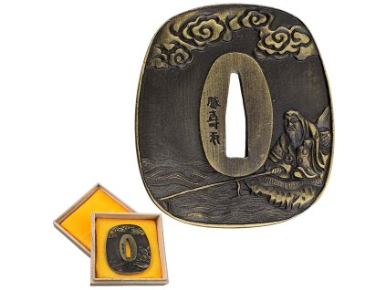 Náhradní záštita pro samurajské meče "KAWA NO SĒJI TSUBA"