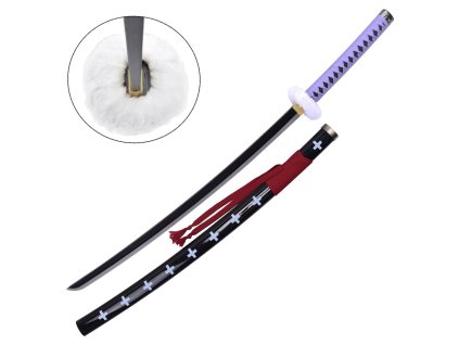 katana ornamentale con lama in bamboo zs521rv wood