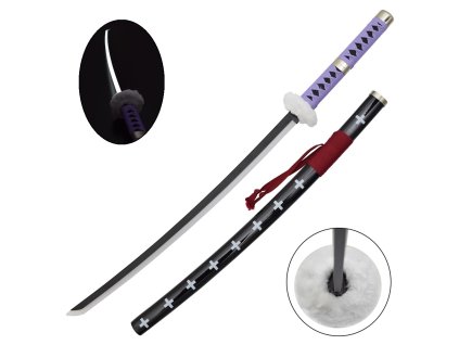 katana ornamentale con illuminazione led zs521vgd