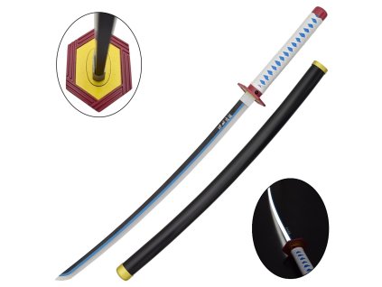katana ornamentale con illuminazione led zs654gd