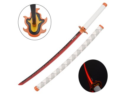 katana ornamentale con illuminazione led zs656gd
