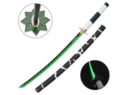 katana ornamentale con illuminazione led zs657gd