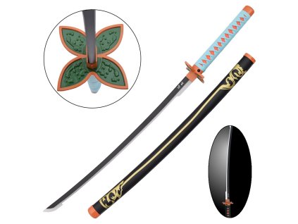 katana ornamentale con illuminazione led lama in bamboo zs658bkgdwd ls
