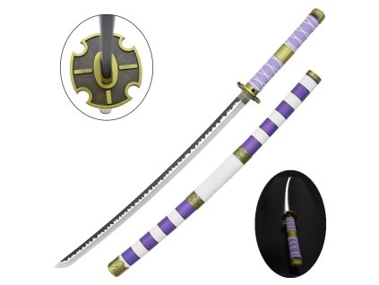 katana ornamentale con illuminazione led zs664gd