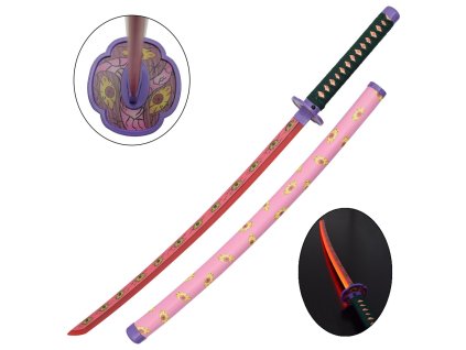 katana ornamentale con illuminazione led zs665gd