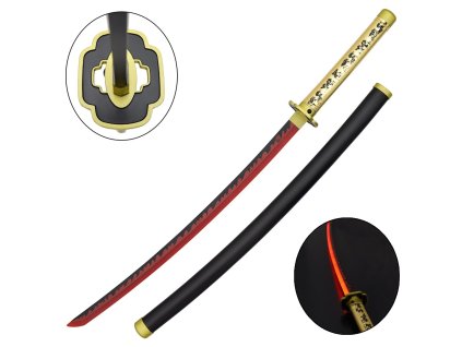 katana ornamentale con illuminazione led zs672gd