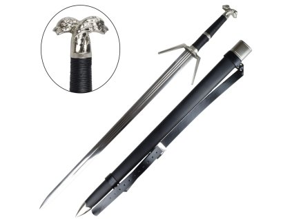 Strieborný meč Geralt z Rivie - replika inšpirovaná seriálom Witcher Zaklínač