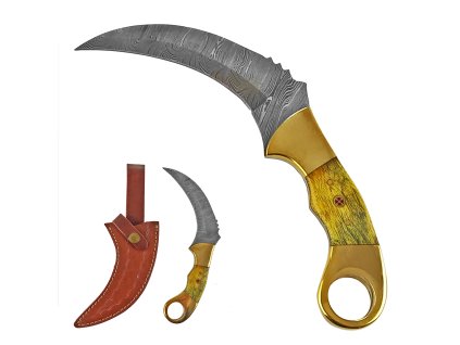 Damaškový karambit "GOLDEN TALON"