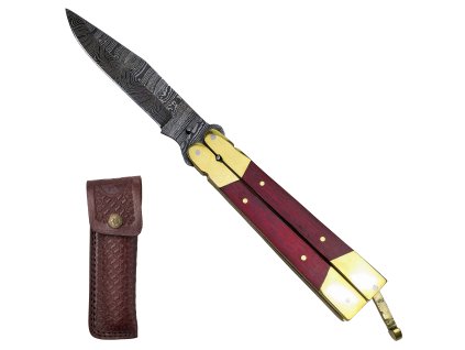 Damaškový motýlek "ORANGE WOOD"