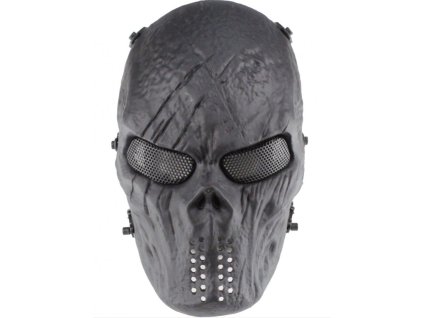 Čierna airsoft maska “Blooded skull”