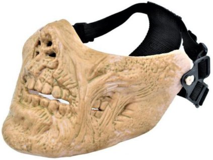 Polotvárová maska “Zombie dried bone” pre LARP a softair