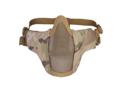 Polomaska s oceľovou mriežkou a multi maskovaním