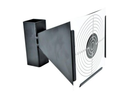 Plechový držiak terčov s lapačom brokov (14 x 14) - bez papierových terčov, vzduchovka