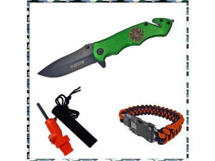 16834 5 limitovana survival sada bushcraft starter nuz kresadlo paracord naramek