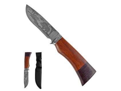 Lovecký nůž "KANEC" - 2 druhy dřeva