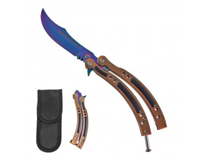 8463 7 luxusni balisong cs go dust 2 faded s pouzdrem