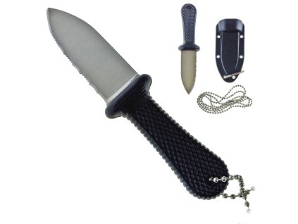 Malý pevný nůž "SOLDIER" s řetízkem na krk