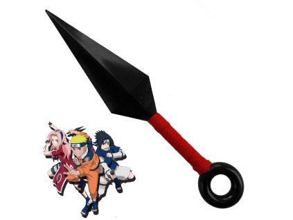 Naruto vrhací nůž "NARUTO KUNAI" plast, červený