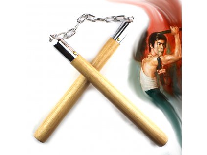 6688 nunchaku bruce lee dlouhe drevene