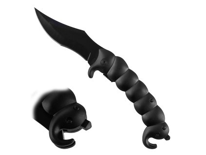 Poloautomatický nůž "BLACK SCORPION" záchranářský