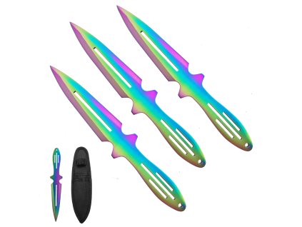 Velké vrhací nože "RAINBOW STRIKE"