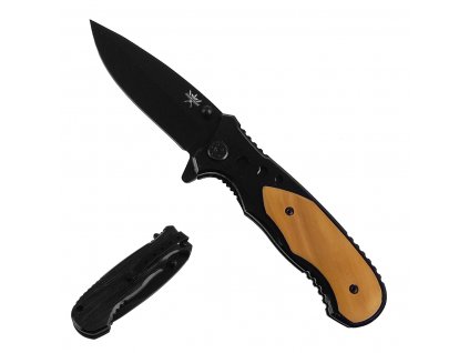 Vyhazovací nůž "DARK ONE" s klipem na opasek