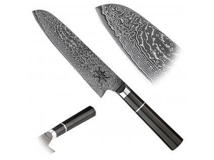 Damaškový santoku nůž "SMELL OF VEGETABLE" nerezový