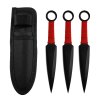Malé vrhací nože "KUNAI RED" 3 kusy
