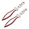 VRHACÍ NOŽE "RED SABER" S NYLONOVÝM POUZDREM
