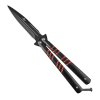 Balisong/motýlek "LINE OF RED COLOR"