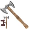 Zdobná sekera "HONOR THE ALLFATHER" s koženým pouzdrem